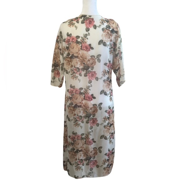LuLaRoe Kimono with Floral Design - Picture 3 of 4